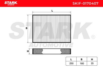 Филтър купе (поленов филтър) STARK SKIF-0170407
