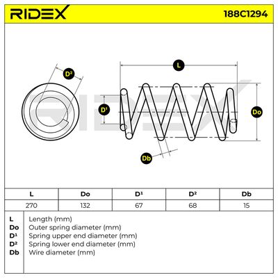 пружина за ходовата част RIDEX 188C1294
