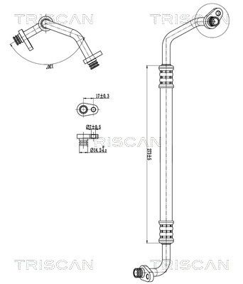 Vysokotlaké / nízkotlaké vedení, klimatizace TRISCAN 9010 28104