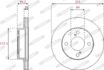 BREMSSCHEIBE FERODO DDF2689C 1