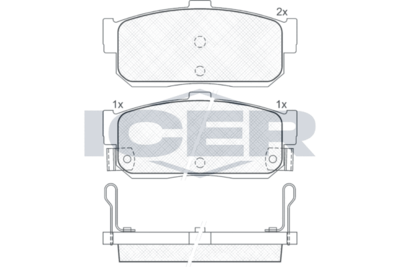 Комплект тормозных колодок, дисковый тормоз ICER 140915 для INFINITI G20