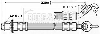 BORG & BECK BBH7238 Тормозной шланг для TOYOTA COROLLA Verso (_E12_) 2.0 D-4D (CDE120_)