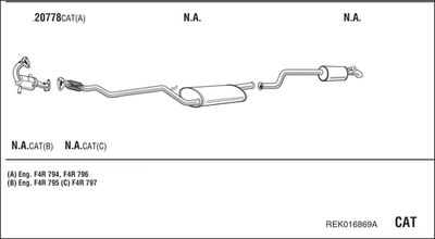 Układ wydechowy WALKER REK016869A