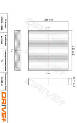Filtras, salono oras DRIVE+ DP1110.12.0026