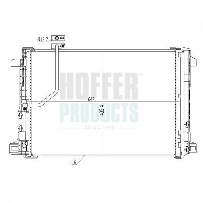 кондензатор, климатизация HOFFER 991118