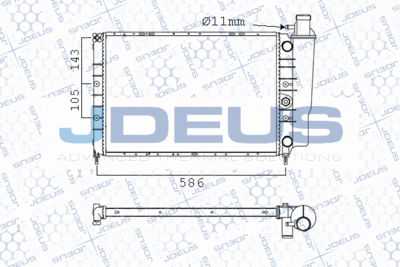 Радиатор, охлаждение двигателя JDEUS M-0230070 для RENAULT 21