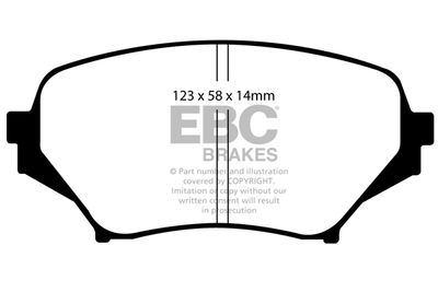 Комплект тормозных колодок, дисковый тормоз EBC Brakes DP51774NDX для MAZDA MX-5