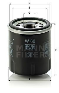 MANN-FILTER W 68 Масляный фильтр 