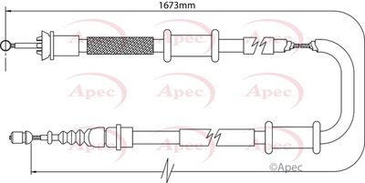 Cable Pull, parking brake APEC CAB1112