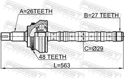 Joint Kit, drive shaft 0114-ACV30A48