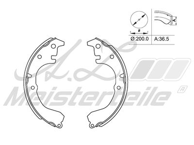 комплект спирачна челюст A.Z. Meisterteile AZMT-44-026-1464