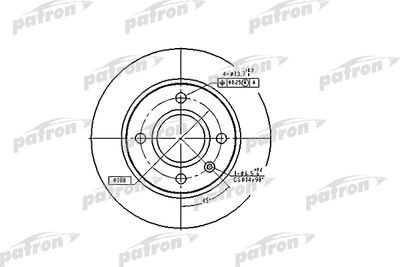 Тормозной диск PATRON PBD2753 для MAZDA 121