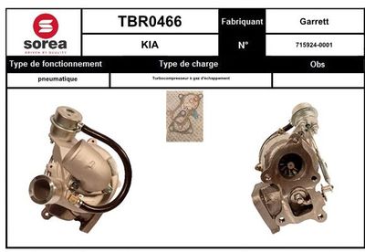 EAI TBR0466 Турбина  для KIA K2500 (Киа K2500)