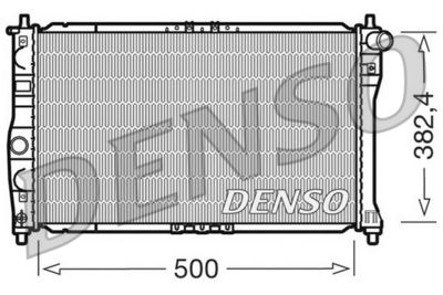 Радиатор, охлаждение двигателя DENSO DRM08001 для DAEWOO LANOS
