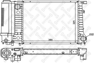 Радиатор, охлаждение двигателя STELLOX 10-25566-SX для BMW 3