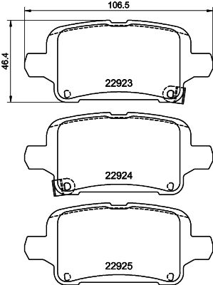 Комплект тормозных колодок, дисковый тормоз HELLA 8DB 355 037-721 для OPEL INSIGNIA