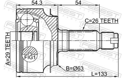 Joint Kit, drive shaft 0310-CIVIC5D