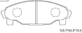 Комплект тормозных колодок, дисковый тормоз ASIMCO KD3714W для DAIHATSU GRAN