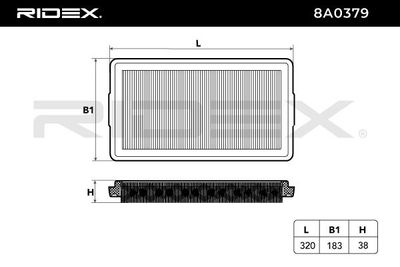 въздушен филтър RIDEX 8A0379