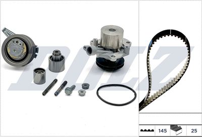 Vodní pumpa + sada ozubeného řemene DOLZ KD153