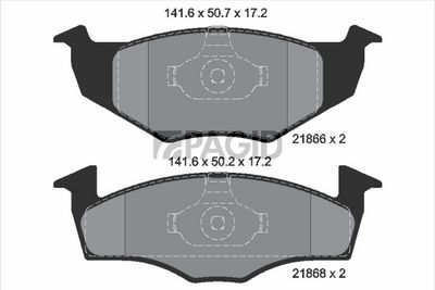 Sada brzdových destiček, kotoučová brzda PAGID T1094N