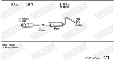 Изпускателна система WALKER FOK016304A