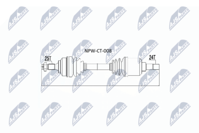 Wał napędowy NTY NPW-CT-008