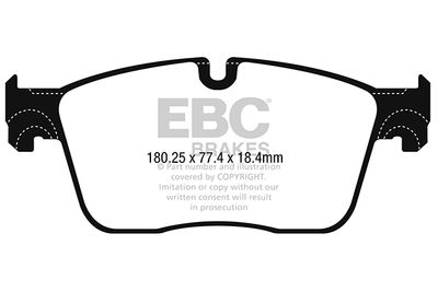 Комплект тормозных колодок, дисковый тормоз EBC Brakes DPX2253 для JAGUAR F-PACE