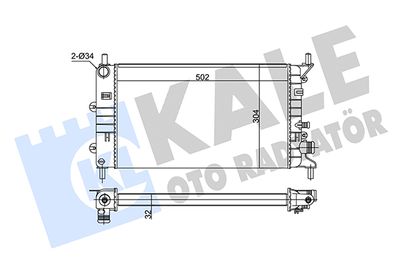 Радиатор, охлаждение двигателя KALE OTO RADYATÖR 103200 для FORD ORION