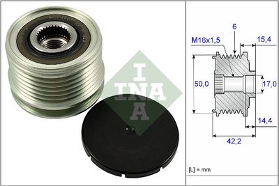 Механизм свободного хода генератора INA 535 0265 10 для NISSAN TIIDA