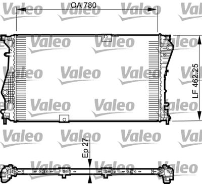 Радиатор, охлаждение двигателя VALEO 735599 для OPEL VIVARO