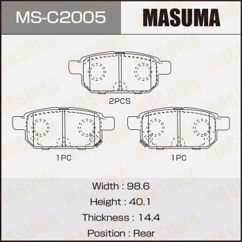 MASUMA MS-C2005 Тормозные колодки барабанные  для SUZUKI SX4 (Сузуки Сx4)
