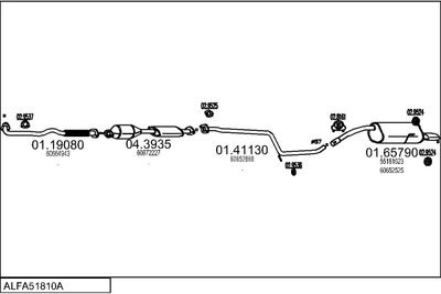 Układ wydechowy MTS ALFA51810A016618