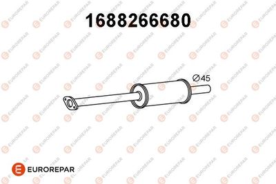Предглушитель выхлопных газов EUROREPAR 1688266680 для FORD C-MAX