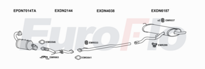EuroFlo Exhaust System DNXTR16D 3005B