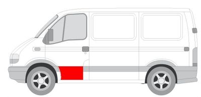 Deur reparatieset Voor Links (Coating, onderste deel) past: NISSAN INTERSTAR X70  OPEL MOVANO A  RENAULT MASTER II, MASCOTT 07.98-12.10