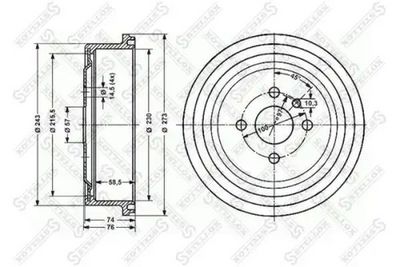 спирачен барабан STELLOX 6025-3604-SX