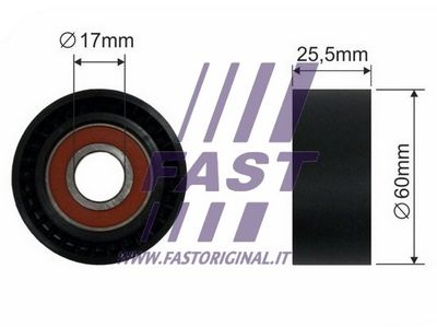 Rolka napinacza, pasek klinowy wielorowkowy FAST FT44534