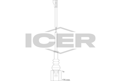 предупредителен контактен сензор, износване на накладките ICER 610733 E C