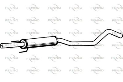 FENNO P4594 Глушитель выхлопных газов  для OPEL MERIVA A вэн (X03) 1.6 16V (E75)