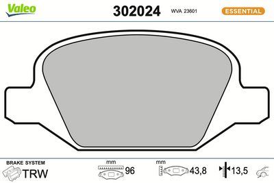 BREMSBELAGSATZ SCHEIBENBREMSE