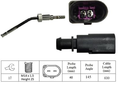 SENZOR TEMPERATURA GAZE EVACUARE