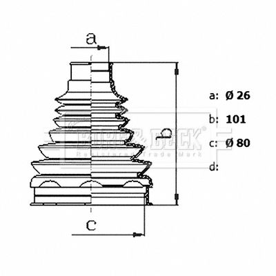 Bellow, drive shaft Borg & Beck BCB6442