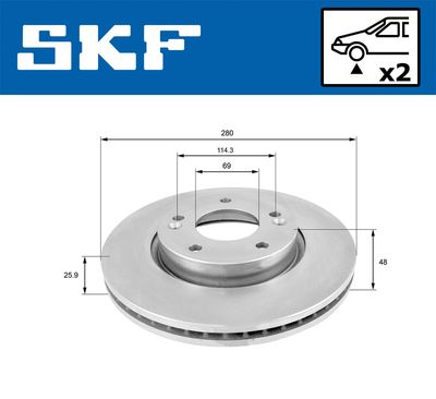 Brake Disc VKBD 80029 V2