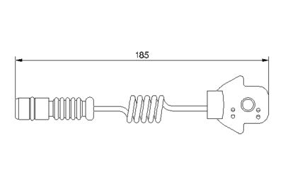 Warning Contact, brake pad wear 1 987 474 963