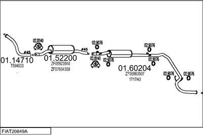 SISTEM DE ESAPAMENT MTS FIAT20849A007791