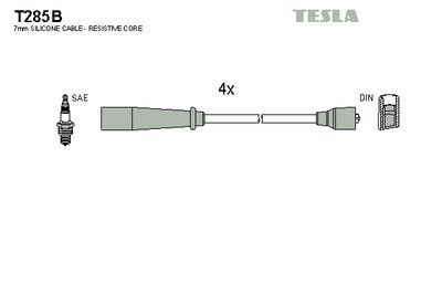 Комплект проводов зажигания TESLA T285B для OPEL CAMPO
