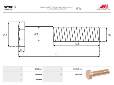 Reparationssats, startmotor AS-PL SP9013