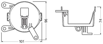 HALTER NEBELSCHEINWERFER ams-OSRAM FOG103201VWM 1