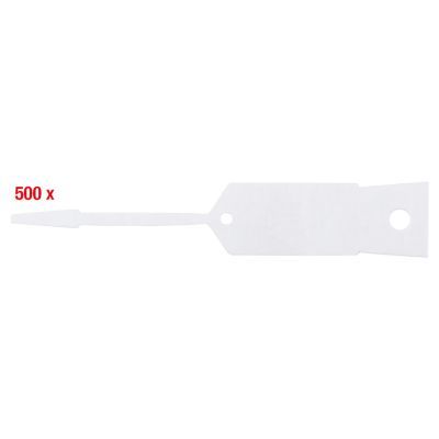 Ks Tools - Prívesok na kľúče, čistý, biely, 500ks
